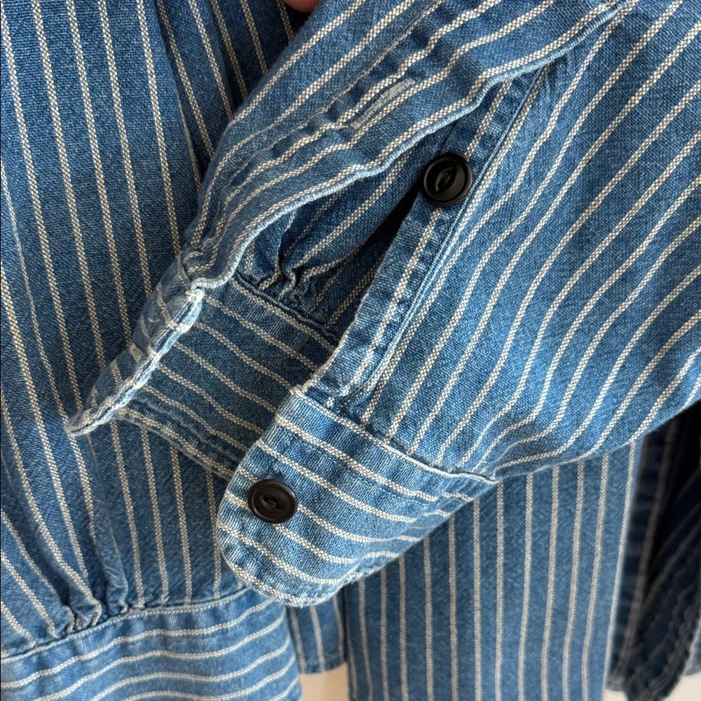 Polo by Ralph Lauren Blue Striped Casual Button Down Shirt - Picture 8 of 8